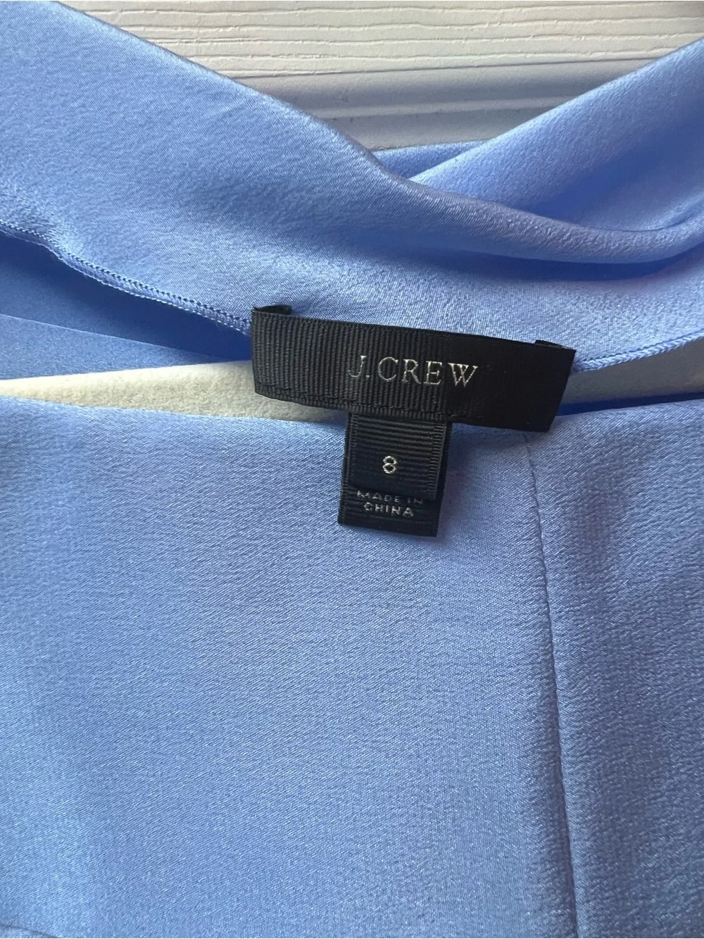 J. Crew Sky Blue Long Sleeve Draped Blouse